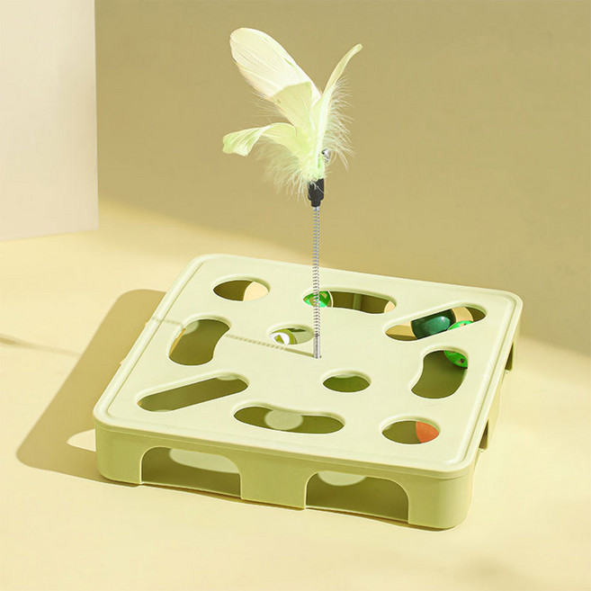 데이소이 고양이 퍼즐 사냥 볼 장난감 ONE SIZE, 02 그린, 1개