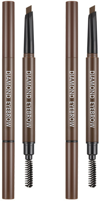 리르 다이아몬드 아이브로우 0.35g, 02 딥 브라운, 2개
