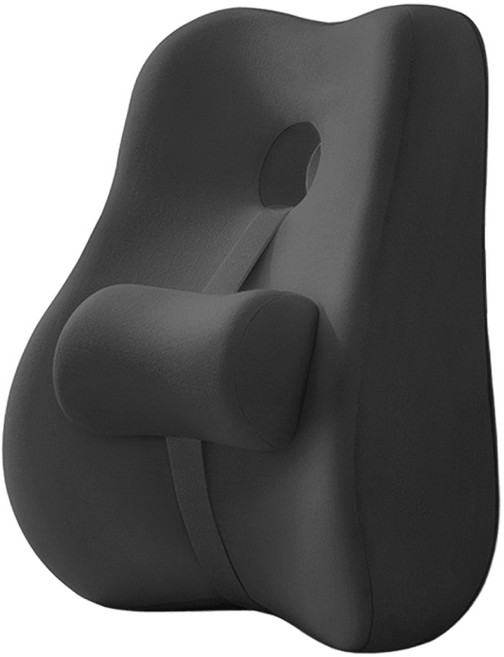 SUNORO 可調節座椅護腰靠墊, 黑色