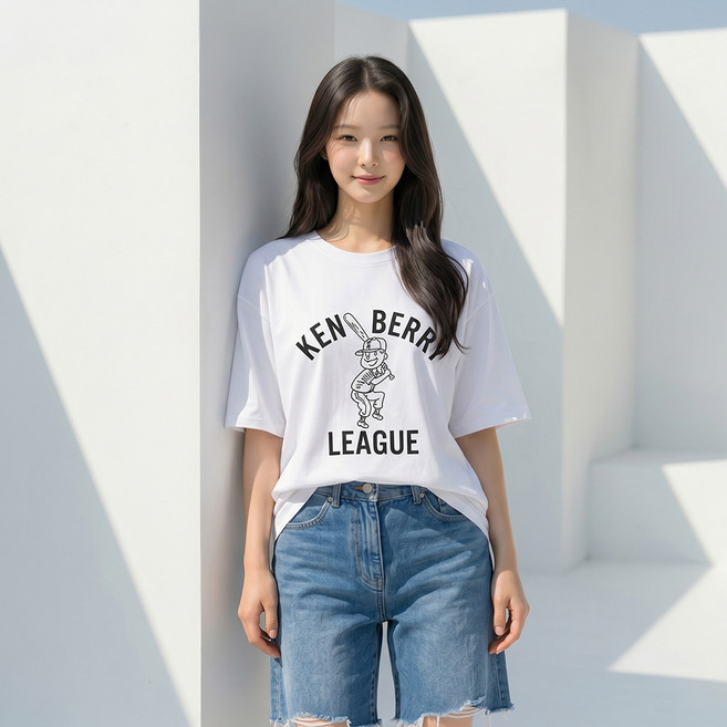MEICHEL 女款 Kenli 復古棒球短袖T恤 13189