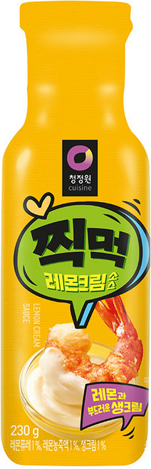 청정원 찍먹 레몬크림소스, 230g x 1개, 1개