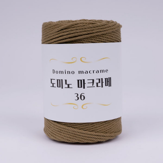 도미노 마크라메 36 뜨개실, 106 커피브라운, 1개