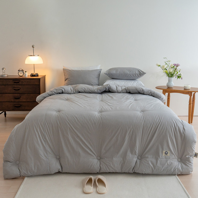 yesbedding 韓國製 100支 Supima棉 四季被, 灰色