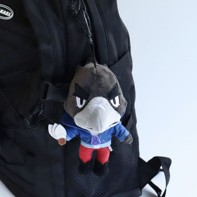 브롤스타즈 가방고리 인형 크로우, 혼합색상, 1개, 14cm