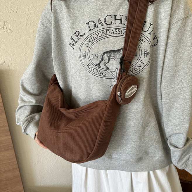 엘쏘 코듀로이 미니 크로스 숄더백