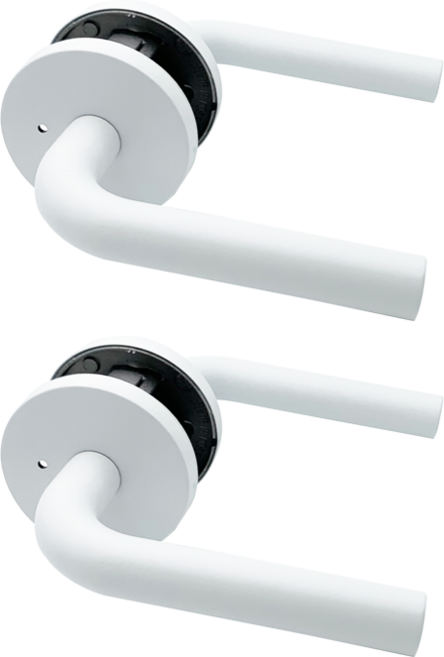 방문손잡이 버튼형 화이트 AFL-1112WT, 2세트