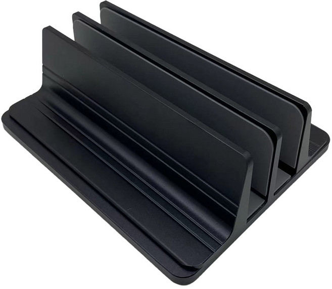 小麥購物 鋁合金筆電立架 雙槽 L713, 黑色, 2層