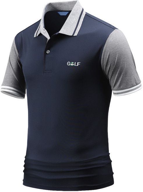 다꾸앙 남성용 스판 파미 자수 골프웨어 반팔 카라티 E04JKA_JC3882
