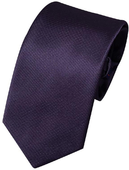 MSCOPE 斜紋素色拉鍊式自動領帶