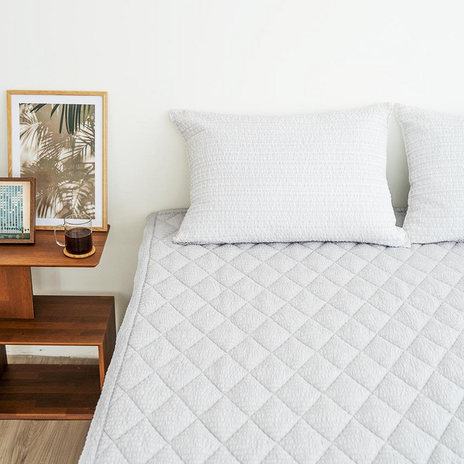 에어룸 썸머나잇 쿨잠 인견 시어서커 쿨매트, 그레이