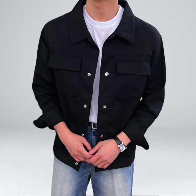 이브클로젯 남성용 이브컴퍼니 오버핏 코튼 트러커 자켓 5003-1