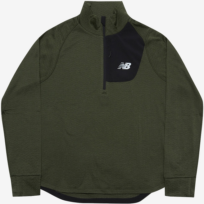 뉴발란스 남성용 NB Heat Grid 하프집업 맨투맨 MT23252