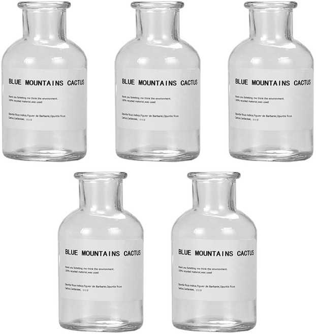 제로캔들 디퓨저 유리 용기, 투명, 125ml, 5개