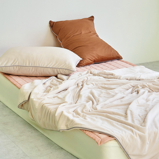 썸머플레이 소프트 냉감 여름 차렵이불베개세트