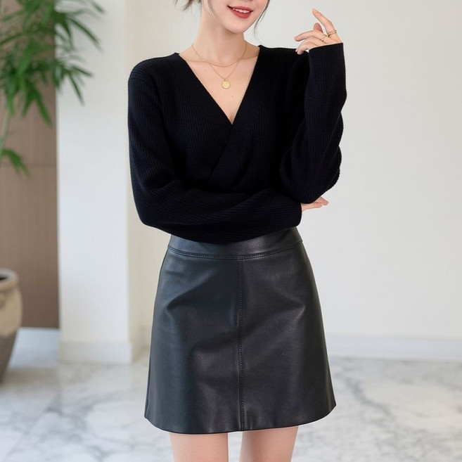 언헤브 여성용 슬림핏 섹시 미니 스커트