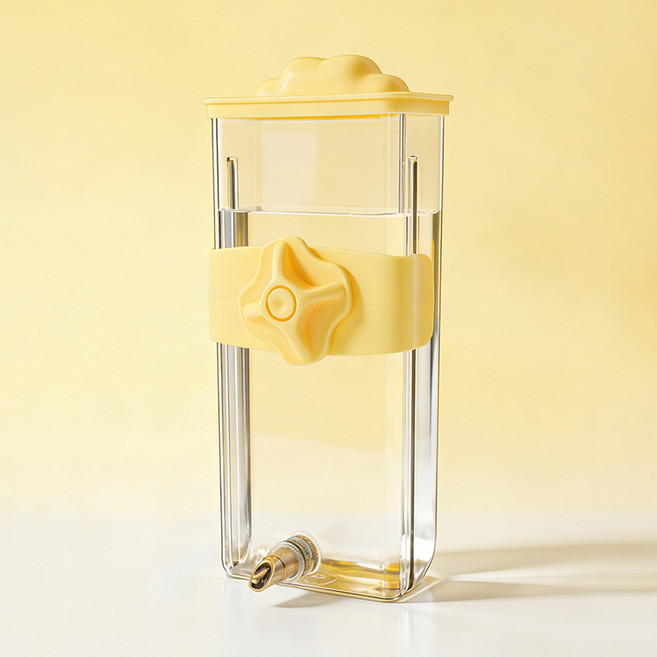 랜보어 앵무새 컬러구름 걸이형 급수기 FREE 8.1 x 5.7 x 18.2 cm, 옐로우, 1개