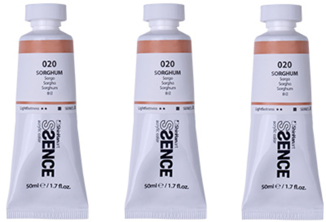 신한에쎈스 아크릴 컬러 물감 Tube A 시리즈 솔검 3p, 1색, 50ml