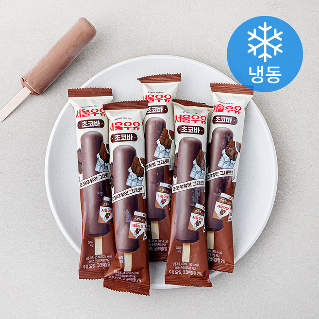 서울우유 초코바 (냉동), 5개, 1개입, 65ml