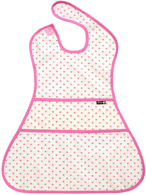 플리에 방수 전신턱받이, 42 크림핑크하트, 1개, 1매