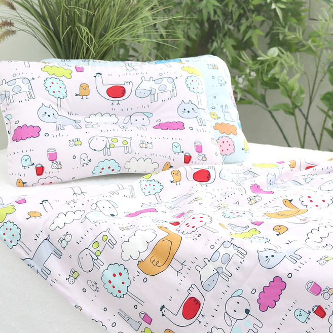 제이유니 극세사 블랭킷 + 베개 세트, 주디 핑크