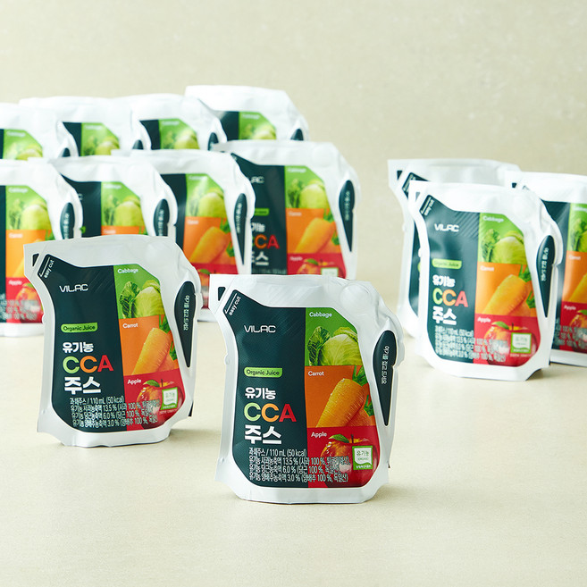 비락 유기농 인증 CCA 주스, 110ml, 18개