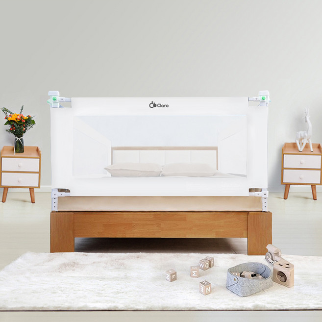 끌라로 베이직 슬라이딩 안전가드 침대부속자재 120cm, 화이트