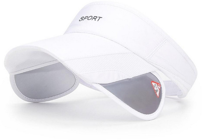 A-VIC SPORTS 戶外防UV滑動遮陽帽 登山帽 遮陽板, 白色