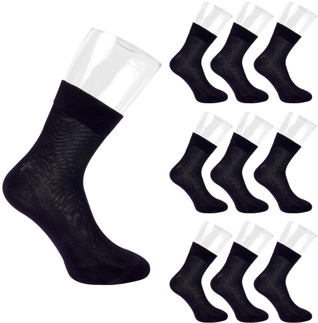 박군 남성용 쿨 메쉬 중목 양말 10족