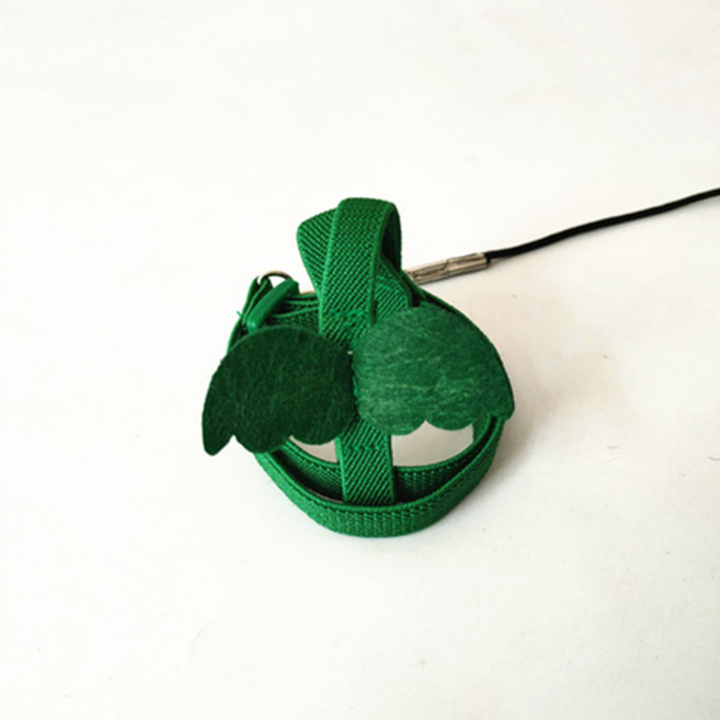 날개 장식이 귀여운 앵무새용 하네스 S, 그린, 1개