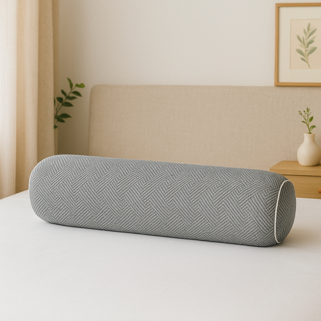 리브숨 누빔 삼중직 바디필로우 솜포함, 그레이