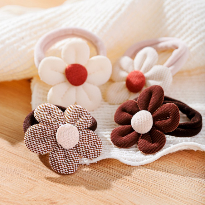 아기코끼리 밀크코코 머리끈 플라워 4종 x 2p 세트