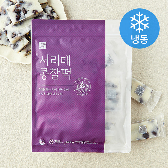 갓지은 서리태콩 찰떡 (냉동), 500g, 1개, 1개입