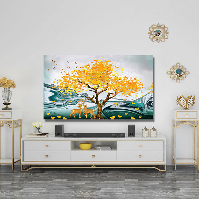 트레오바 행운 장식 TV 커버, 황금사슴은 돈을 번다