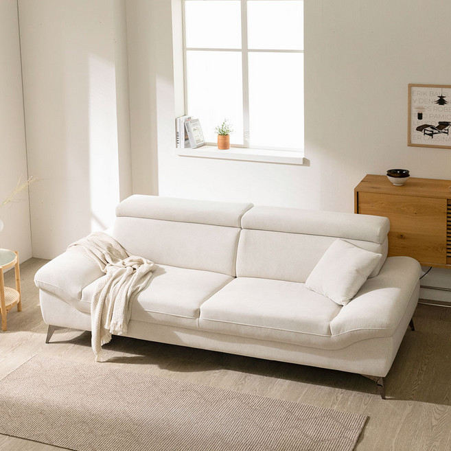 장인가구 포미 갤럭시 아쿠아텍스 패브릭 3인용 소파 방문설치, 아이보리