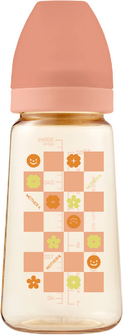 MOTHER-K 精粹極簡PPSU奶瓶 不含奶嘴, 杏桃沙瓦, 280ml, 1個