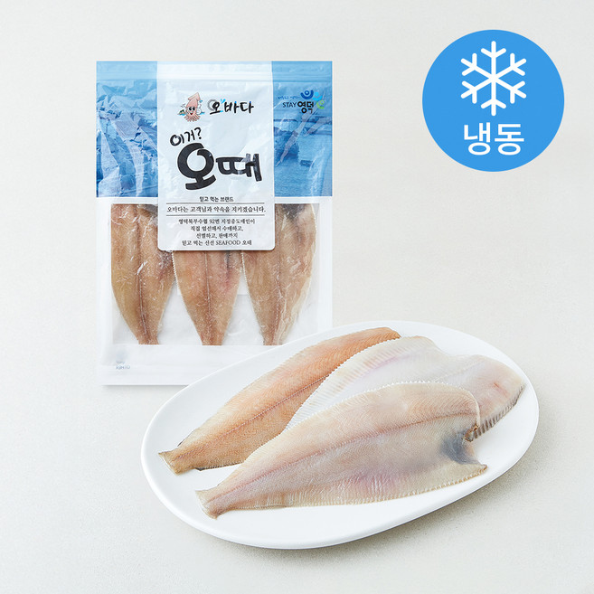 오바다 동해안 두절 기름가자미 (냉동), 1개, 340g(대)