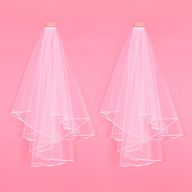 조이파티 웨딩베일 면사포, 화이트, 2개