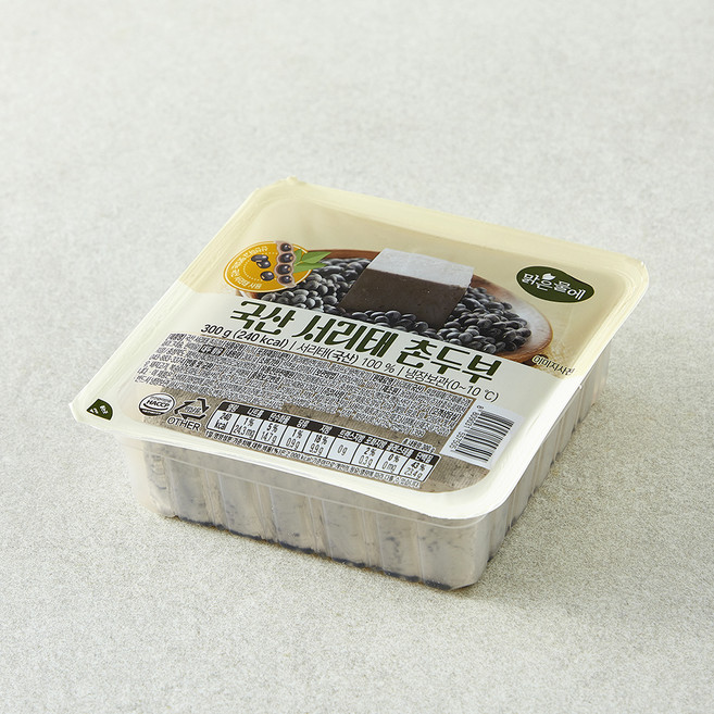 맑은물에 국산 서리태 촌두부, 300g, 1개