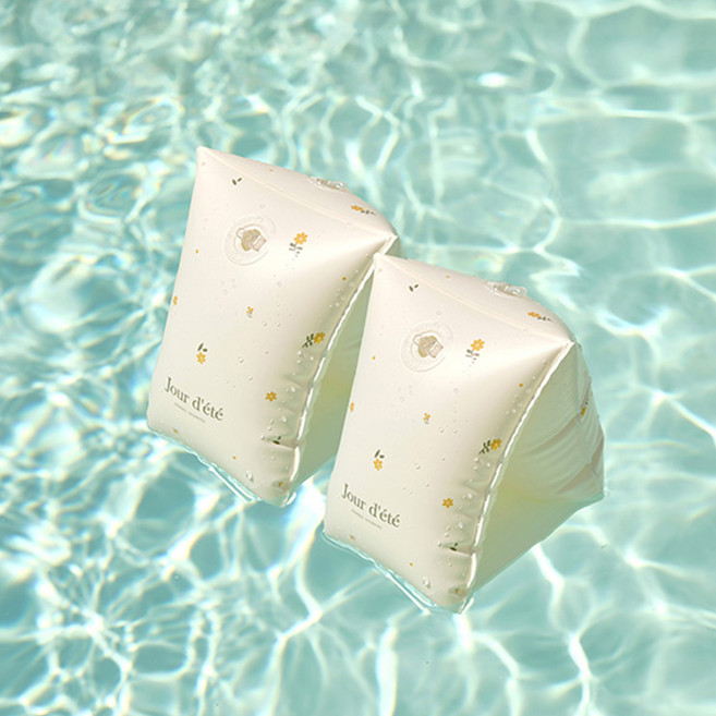 쥬데떼 암링 수영 보조 용품 암튜브 세트, 플라워, 1세트