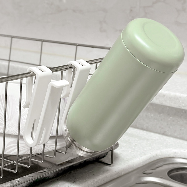 모나코올리브 텀블러 건조클립 식기건조대 후크, 화이트, 2개