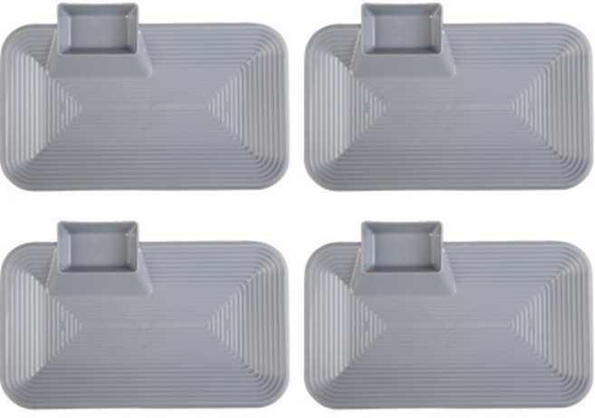 푸코 PP 트윈 직사각 종지접시, 그레이, 4개