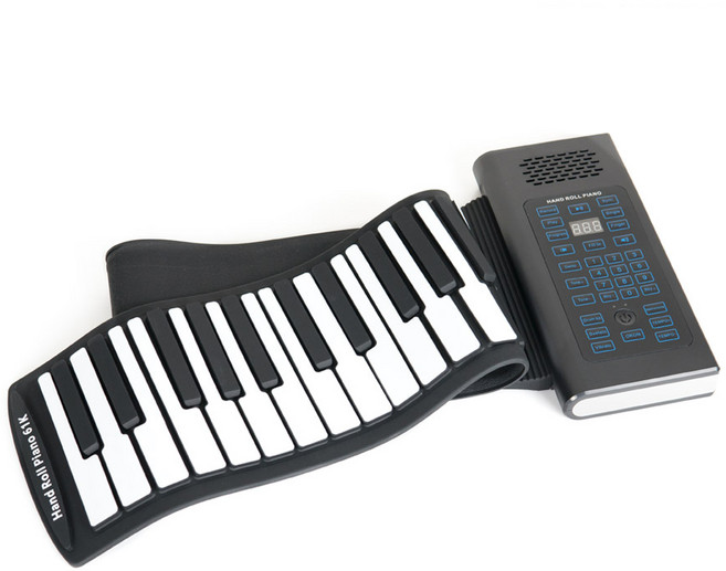 컴스 무선 접이식 롤 61 건반 키보드, TB531, 블랙, 1개