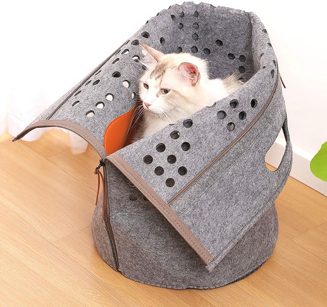 고양이 지앤와이 숨숨 사냥놀이 펀칭 하우스, 그레이, 1개