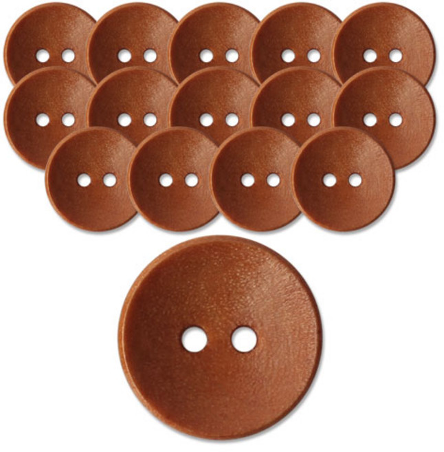 동대문단추왕 자작나무 접시 단추 18mm, 연밤, 15개