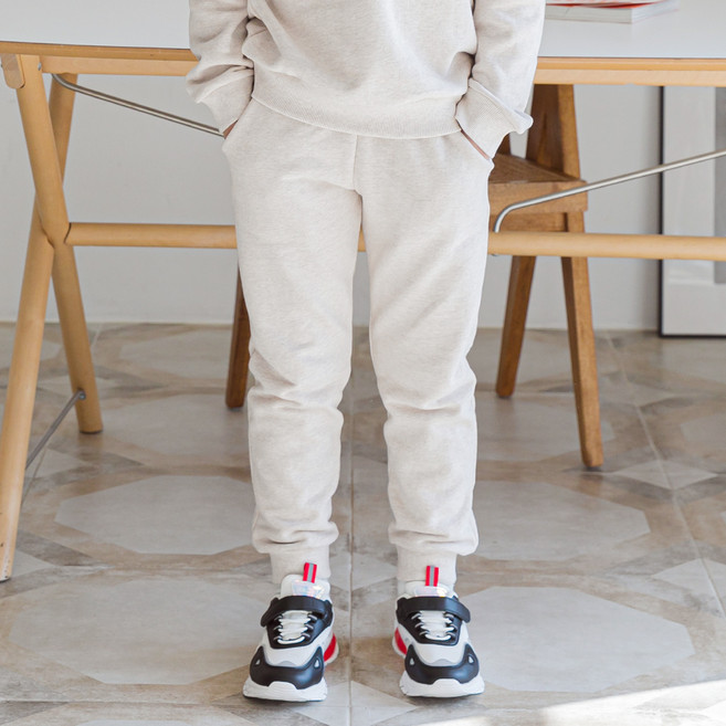 유라비 아동용 고스터 포켓 면 밴딩 조거 트레이닝 팬츠