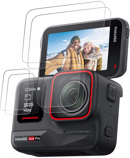 스페이스쉴드 인스타360 Ace Pro 호환 강화유리필름 2p 세트, 1세트