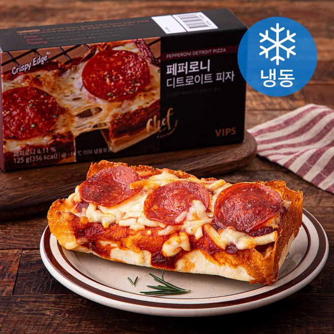 빕스 페퍼로니 디트로이트 피자 (냉동), 125g, 1개입, 1개