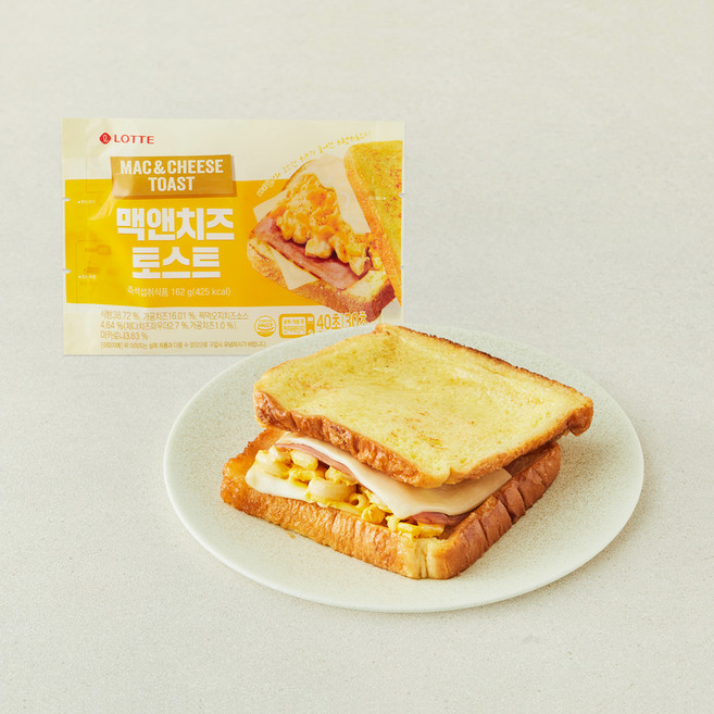롯데 맥앤치즈 토스트, 162g, 1개