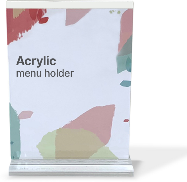 애드라벨 투명 아크릴 메뉴판 POP 꽂이 세로형, 1개