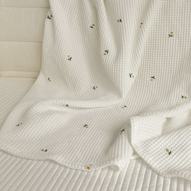 마이리틀데이지 유아용 모달 와플 블랭킷, 민들레자수